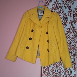 Yellow old navy peacoat